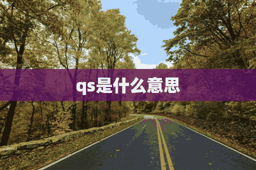 qs是什么意思(qs是什么意思大学排名)